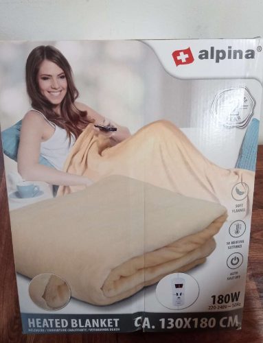 ALPINA ELEKTROMOS ÁGYMELEGÍTŐ 180W 130X180 CM 10 FOKOZAT