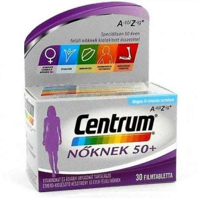 CENTRUM A-Z FILMTABLETTA 50 + NŐKNEK 30 DARABOS