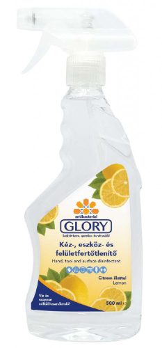 GLORY KÉZ-ESZKÖZ ÉS FELÜLET FERTŐTLENÍTŐ SPRAY 500 ML CITROM ILLAT