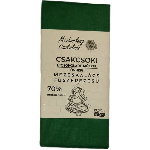 CSAKCSOKI ÉTCSOKOLÁDÉ MÉZZEL ÜNNEPI MÉZESKALÁCS FŰSZEREZÉSŰ 70 GR