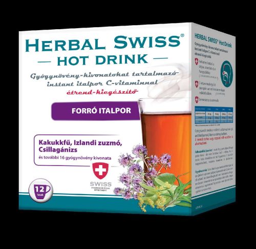 HERBAL SWISS FORRÓ INSTANT ITALPOR HOT DRINK 12 DARABOS