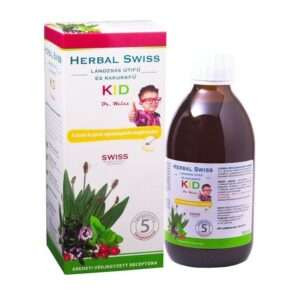 HERBAL SWISS KID FOLYÉKONY ÉTRENDKIEGÉSZÍTŐ 150 ML KÖHÖGÉSRE (TOROK,GARAT)