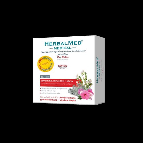 HERBALMED MEDICAL PASZTILLA 20 DB-OS TOROKFÁJÁS KÖHÖGÉS ESETÉN