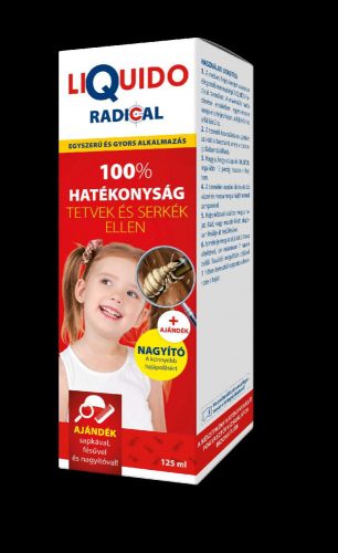 LIQUIDO RADICAL TETVEK ÉS SERKÉK ELLEN SAMPON 125 ML + AJÁNDÉK SAPKA FÉSŰ NAGYÍTÓ