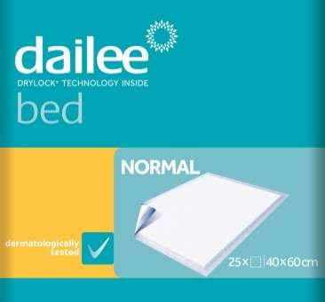 DAILEE BED NORMÁL 40X60 CM EGYSZERHASZNÁLATOS BETEGALÁTÉT 25 DB/CSOM 6CS/#