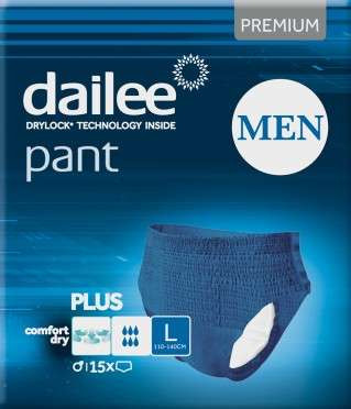 DAILEE PANT MEN PRÉMIUM L-ES PLUS BLUE INKONTINENCIA NADRÁG 15DB/CS 6CS/#