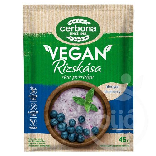 CERBONA VEGÁN RIZSKÁSA ÁFONYÁS 45 GR