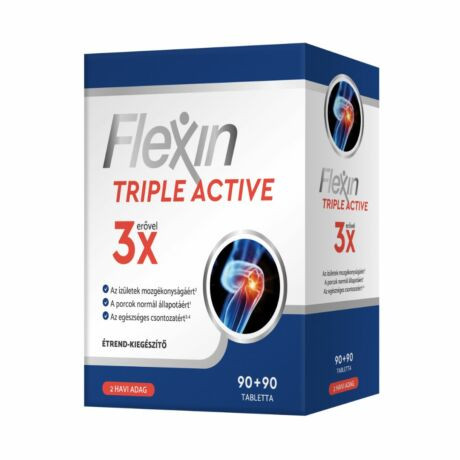 FLEXIN TRIPLE ACTIVE 3X ERŐVEL IZÜLETVÉDŐ ÉTREND KIEGÉSZÍTŐ 90+90 DB TABLETTA