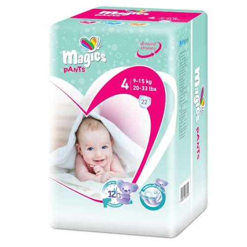 MAGICS PANTS MAXI 4 GYERMEK BUGYIPELENKA 9-15 KG 22 DB/CS