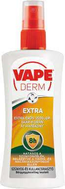 VAPE DERM EXTRA PUMPÁS SZÚNYOG ÉS KULLANCSRIASZTÓ SPRAY 100 ML