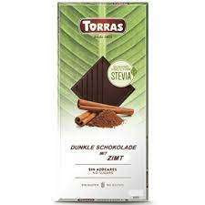 TORRAS STEVIA FAHÉJAS ÉTCSOKOLÁDÉ HOZZÁADOTT CUKOR NÉLKÜL 125 GR GM