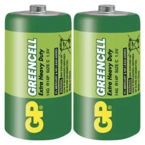 ELEM GP 14G GREENCELL R14 BABY C MÉRET 1,5V 2DB/CS