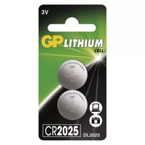 GP LITIUM GOMBELEM CR2025 2DB/CS