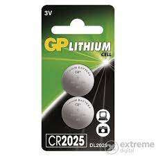 GP LITIUM GOMBELEM CR2025 2DB/CS