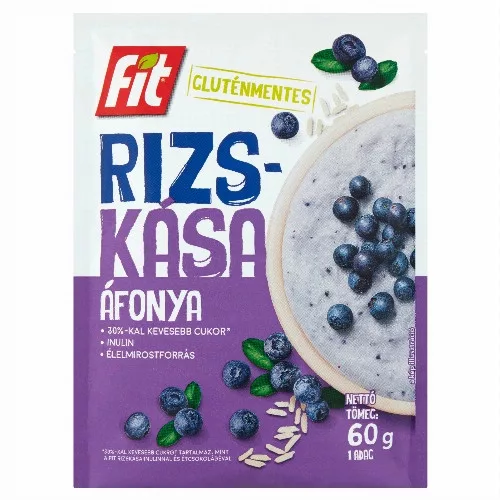 FIT REGGELI RIZSKÁSA ÁFONYA ÍZESÍTÉSSEL 60 GR