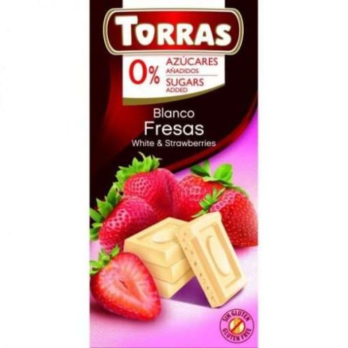 TORRAS EPRES FEHÉRCSOKOLÁDÉ HOZZÁADOTT CUKOR NÉLKÜL 75 GR (GLUTÉNMENTES)