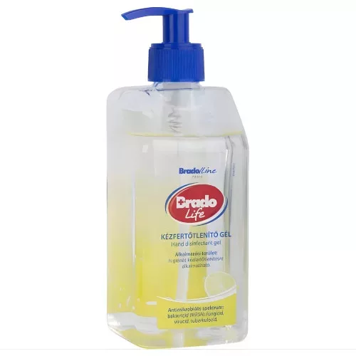 BRADOLIFE ALKOHOLOS KÉZFERTŐTLENÍTŐ GÉL CITROM 500 ML