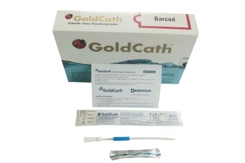Demersan Goldcath Egyszer használatos Női Hidrofil katéter Steril vízpatronnal Ch 06-18 Női