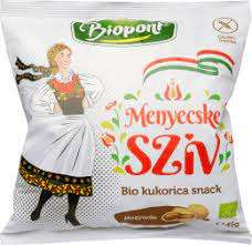 BIOPONT BIO KUKORICÁS SNACK MENYECSKE SZÍV MOGYORÓS 45 GR GM