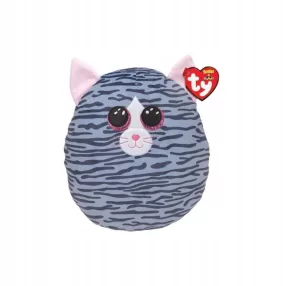   TY SQUISH-A-BOSS PÁRNA ALAKÚ PLÜSS FIGURA KIKI SZÜRKE MACSKA 22 CM