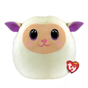  TY SQUISH-A-BOSS PÁRNA ALAKÚ PLÜSS FIGURA FLUFFY FEHÉR BÁRÁNY 22 CM