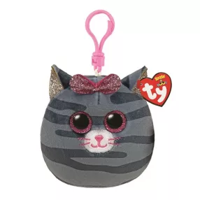   TY SQUISH_A_BOOS PLÜSSFIGURA CLIP 8,5 CM KIKI SZÜRKE MACSKA