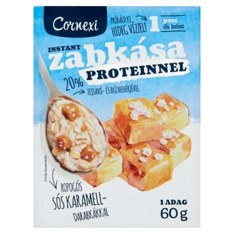 CORNEXI ZABKÁSA ROPOGÓS SÓS KARAMELL DARABKÁKKAL PROTEINNEL 65 GR