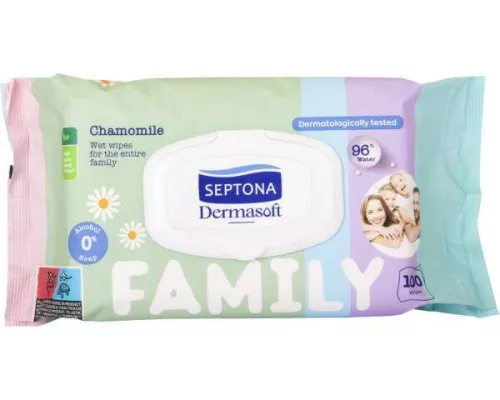SEPTONA FAMILY NEDVES TÖRLŐKENDŐ KUPAKOS KAMILLA 100 DARABOS