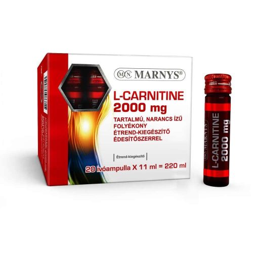 MARNYS L-CARNITINE 2000 MG TARTALMÚ NARANCS ÍZŰ FOLYÉKONY ÉTRENDKIEGÉSZÍTŐ 20X11 ML