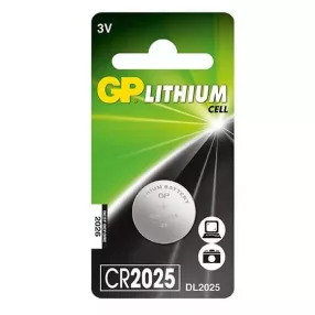 GP LITIUM GOMBELEM CR2025 1DB/CS