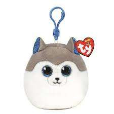 TY SQUISH_A_BOOS PLÜSSFIGURA CLIP 8,5 CM SLUSH HUSKY