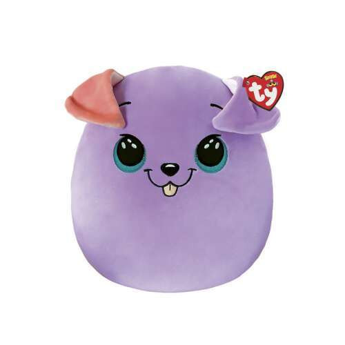 TY SQUISH-A-BOSS PÁRNA ALAKÚ PLÜSS FIGURA BITSY LILA KUTYA 22 CM