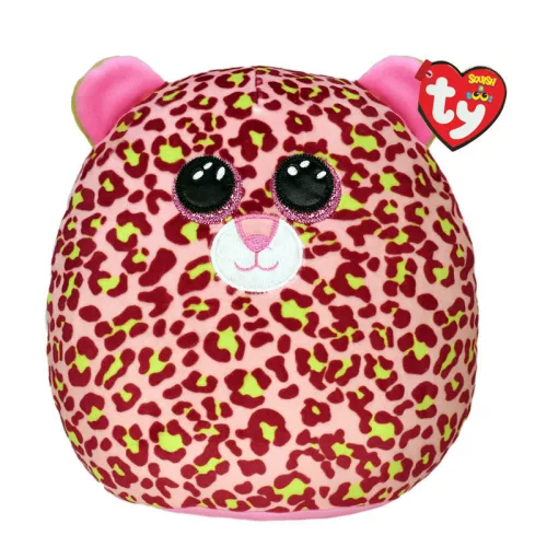 TY SQUISH-A-BOSS PÁRNA ALAKÚ PLÜSS FIGURA LAINEY RÓZSASZÍN LEOPÁRD 22 CM