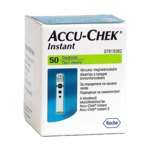 ACCU-CHEK INSTANT GLUCOSE TESZTCSÍK 50DB/DOBOZ