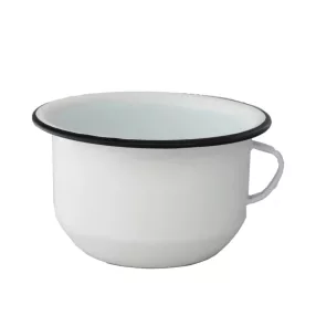 Éjjeli edény zománcos fehér, kék 25 cm