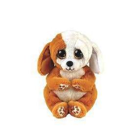   TY BEANIE BELLIES PLÜSS FIGURA RUGGLES BARNA-FEHÉR KUTYA 15 CM