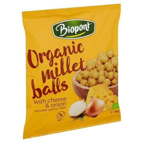 BIOPONT BIO KÖLESGOLYÓ SAJTOS HAGYMÁS 75 GR GLUTÉNMENTES