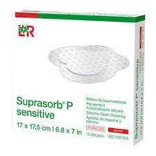 SUPRASORB P SENSITIVE SACRUM KERESZTCSONTI FELFEKVÉSKEZELŐ SZILIKON HABKÖTSZER 17 X 17,5 CM 10DB/DOBOZ STERIL (LOHMANN) 139355