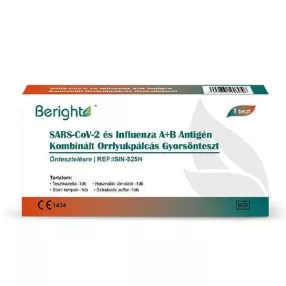   BERIGHT SARS-COV-2 ÉS INFLUENZA A+B ANTIGÉN KOMBINÁLT ORRLYUKPÁLCÁS GYORSTESZT 1 DB