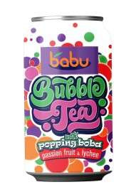 BABU BUBBLE TEA PASSION FRUIT LYCHEE 315 ML
