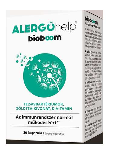 BIOBOOM ALERGOHELP ÉTRENDKIEGÉSZÍTŐ KAPSZULA 30 DB-OS (IMMUNRENDSZER NORMÁL MŰKÖDÉSÉRE)