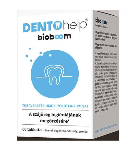 BIOBOOM DENTOHELP ÉTRENDKIEGÉSZÍTŐ 60 DB-OS (A SZÁJÜREG HIGIÉNIÁJÁNAK MEGŐRZÉSÉRE)
