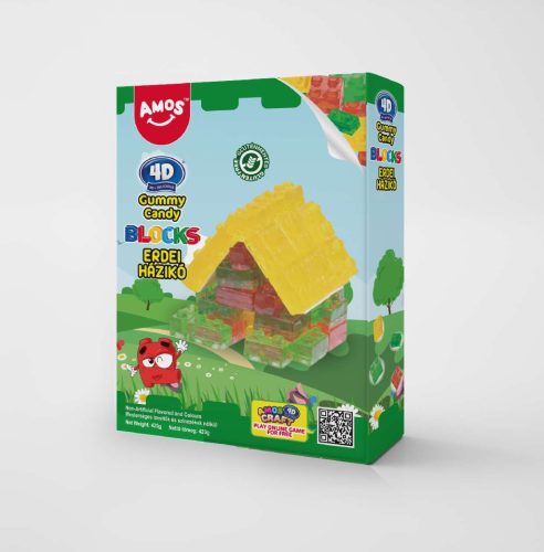 AMOS ÉPÍTHETŐ 4D GUMICUKOR ERDEI HÁZIKÓ 420 GR GLUTÉNMENTES