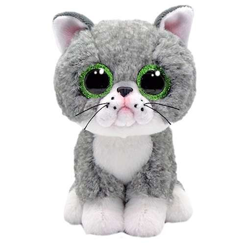 TY BOOS PLÜS FIGURA 15 CM FERGUS SZÜRKE MACSKA