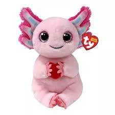 TY BEANIE BELIES PLÜSS FIGURA 15 CM LOCKY AXOLOTL SZÍVVEL