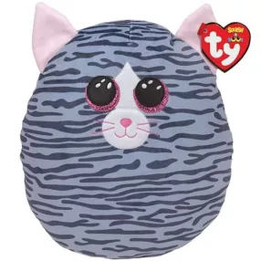   TY SQUISHY BEANIES PÁRNA ALAKÚ PLÜSS KIKI 30 CM SZÜRKE MACSKA