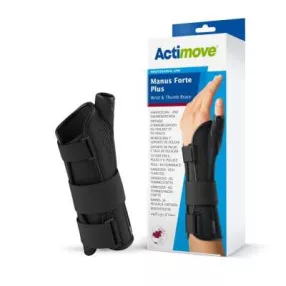   ACTIMOVE MANUS FORTE PLUS CSUKLÓRÖGZÍTŐ HÜVELYKUJJTÁMASSZAL BAL XS-ES <14CM