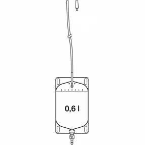   Sauer-csuti lábzsák 710.1445 0,6 L 15 cm összekötő csővel