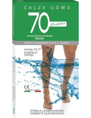 MANON PAMUT FÉRFI UTAZÓ ZOKNI S/M-ES 70 DEN 13-17 MMHG NERO 40-42