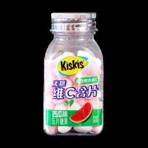 DINNYE ÍZŰ FRISSÍTŐ CUKORKA C-VITAMINNAL ÉDESÍTŐSZERREL KISKIS 38GR